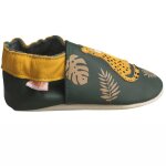 Chaussons b�b� cuir souple c�sar le jaguar vert