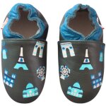 Chaussons b�b� cuir souple jimmy � paris vert