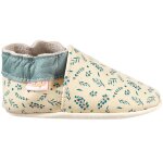 Chaussons b�b� cuir souple jo l'eucalyptus beige