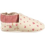 Chaussons b�b� cuir souple juliette les coeurs beige