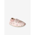 Chaussons b�b� cuir souple lot rose