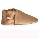 Chaussons b�b� cuir souple uni marron