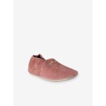 Chaussons b�b� cuir souple vieux rose