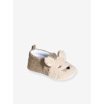 Chaussons bb fille marron
