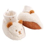 Chaussons bb en sherpa ourson - orsino beige