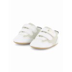 Chaussons b�b� style basket � scratchs blanc