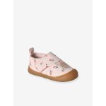 Chaussons b�b� toile scratch rose imprim�
