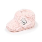 Chaussons bottillons � fermeture � scratch, bon maintien du pied, semelle antid�rapante rose