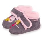 Chaussons bottillons , fermeture À scratch, semelle antidérapante gris foncé Chaussons bottillons , fermeture À scratch, semelle antidérapante gris foncé