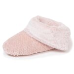 Chaussons bottillons micro �ponge, semelle antid�rapante rose