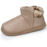 Chaussons bottillons semelle bloup extra confort beige