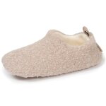 Chaussons bottillons sherpa, semelle antid�rapante beige
