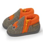 Chaussons bottillons À zip, faciles À enfiler, bon maintien du pied, semelle antidérapante kaki chiné ... Chaussons bottillons À zip, faciles À enfiler, bon maintien du pied, semelle antidérapante kaki chiné ...