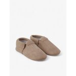 Chaussons 'casual' enfant en cuir vegan greige