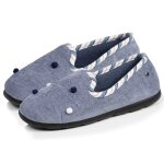 Chaussons charentaises souples, ultra confortables et l�gers, confort technologie everywear bleu denim ...