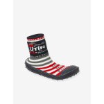 Chaussons chaussettes de nol antidrapants enfant bleu