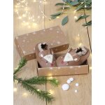 Chaussons lastiqus en cuir souple rennes bb marron