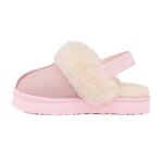 Chaussons enfant en daim rose