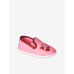 Chausson fille textile �lastique rose