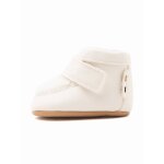 Chaussons gar�on � scratch blanc cass�