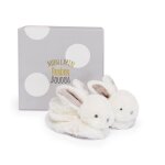 Chaussons lapin bonbon taupe 0 - 6 mois beige
