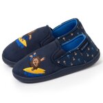 Chaussons mocassins  lastique, semelle antidrapante marine