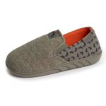 Chaussons mocassins enfilage facile, semelle ergonomique confort kaki chiné Chaussons mocassins enfilage facile, semelle ergonomique confort kaki chiné