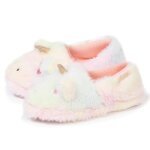 Chaussons mocassins imitation fourrure, semelle antidrapante multicolor