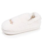 Chaussons mocassins maille bouclette semelle bloup extra confort ivoire