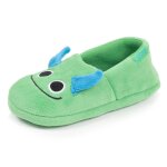Chaussons mocassins micro, �ponge, semelle gomme antid�rapante vert