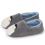 Chaussons mocassins micro ponge, semelle gomme ultra souple gris