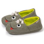 Chaussons mocassins polaire, semelle gomme antidrapante kaki chin