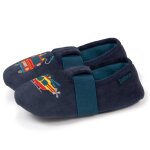 Chaussons mocassins sudine, semelle antidrante marine