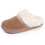 Chaussons mules cuir semelle bloup extra confort camel