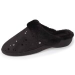 Chaussons mules etoile et petit talon noir
