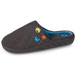 Chaussons mules légers et confortables, faciles À enfiler gris chiné Chaussons mules légers et confortables, faciles À enfiler gris chiné