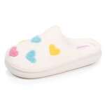 Chaussons mules maille bouclette semelle bloup extra confort ivoire