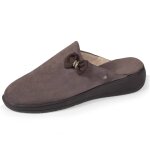 Chaussons mules petit talon de 4, 5 cm taupe