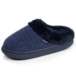 Chaussons mules semelle bloup extra confort marine lurex