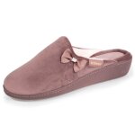 Chaussons mules semelle confortable, talon de 4 cm taupe