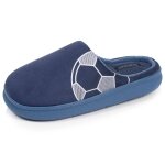 Chaussons mules su�dine semelle bloup extra confort marine