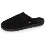 Chaussons mules ultra confortables et lgres, en coton biologique et semelle  mmoire de forme noir ...