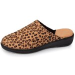 Chaussons mules ultra confortables et lgres, faciles  enfiler, talon de 4, 5 cm lopard