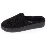 Chaussons mules ultra confortables,  mmoire de forme, semelle plateforme de 3, 7 cm noir