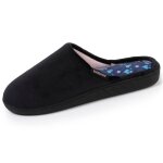 Chaussons mules ultra confortables semelle  mmoire de forme noir