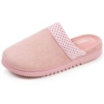 Chaussons mules ultra confortables, en su�dine, semelle crant�e rose