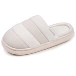 Chaussons mules velours semelle bloup xtra confort ivoire