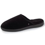 Chaussons mules en velours ultra doux noir