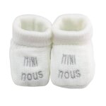 Chaussons naissance - mini nous blanc