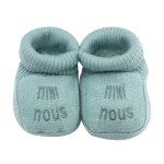 Chaussons naissance - mini nous vert